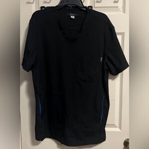 KOI Lite Men's Scrub Top Black short sleeve 3 Pockets Style #661